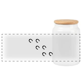 mark_horse_2 - Panoramic Cookie Jar with Wooden Lid - white - Front