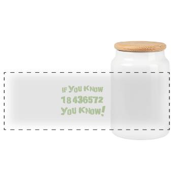 18436572 - Panoramic Cookie Jar with Wooden Lid - white - Front