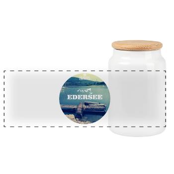 EXPEDITION NORDHESSEN- EDERSEE - Panorama Keksdose mit Holzdeckel - Weiß - Vorne