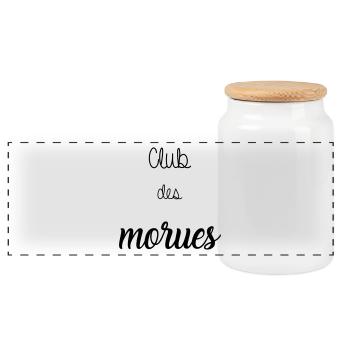 CLUB DES MORUES - Boîte à biscuits avec couvercle en bois - blanc - Devant