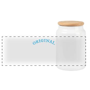 Original 100% Roland, Geschenk, Namen - Panorama Keksdose mit Holzdeckel - Weiß - Vorne