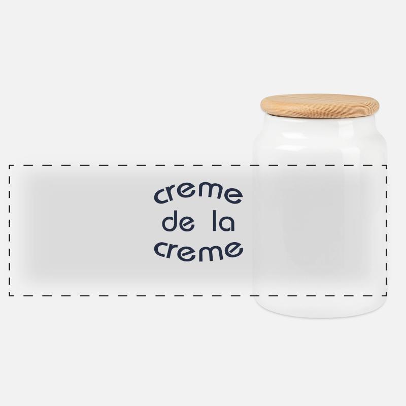 creme de la creme - Panorama Keksdose mit Holzdeckel - Weiß