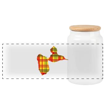 T-shirt Gwada Madrasse - Panoramic Cookie Jar with Wooden Lid - white - Front