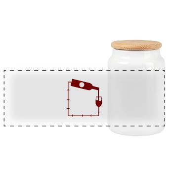 wine wein vinothek spruch geschenk kuefer winzer - Panorama Keksdose mit Holzdeckel - Weiß - Vorne