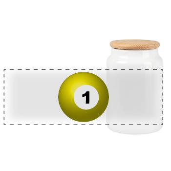 pool billards billiards snooker queue ball sport35 - Panorama Keksdose mit Holzdeckel - Weiß - Vorne