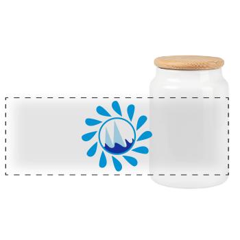 port de plaisance voilier Voile voilier bateau - Boîte à biscuits avec couvercle en bois - blanc - Devant