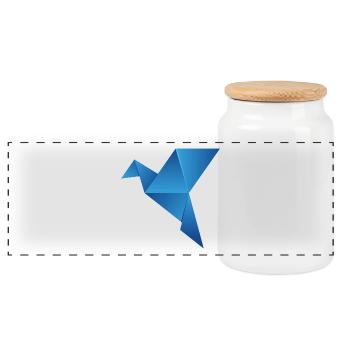 papier avion en papier origami flugzeug13 - Boîte à biscuits avec couvercle en bois - blanc - Devant