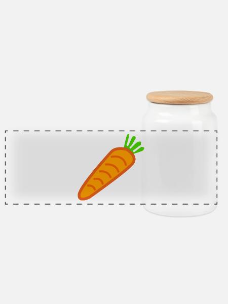 carrots moehren karotten ruebe veggie gemuese vege - Panorama Keksdose mit Holzdeckel - Weiß