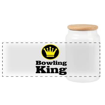 2541614 12072146 bowling - Boîte à biscuits avec couvercle en bois - blanc - Devant