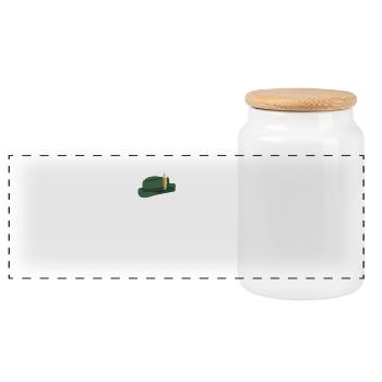 SCHLAF RÄUBER KINDER SCHLAFLOS KINDER SPRUCH KIND - Panorama Keksdose mit Holzdeckel - Weiß - Vorne