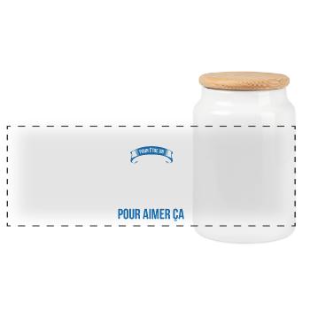 Psychiatre assez doué fou homme - Boîte à biscuits avec couvercle en bois - blanc - Devant