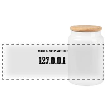 thereisnoplacelike127001blackdangerzone - Boîte à biscuits avec couvercle en bois - blanc - Devant
