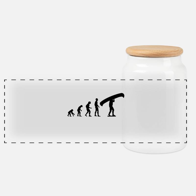 Kanu Evolution - Panorama Keksdose mit Holzdeckel - Weiß