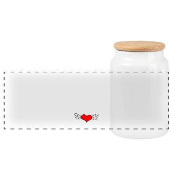 Beste Freundin der Welt Valentinstag Geschenk - Panorama Keksdose mit Holzdeckel - Weiß - Vorne