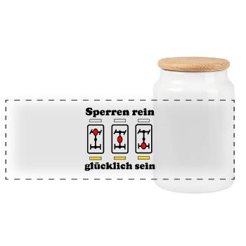 Sperre rein glücklich Sein Differentialsperre 4x4 - Panorama Keksdose mit Holzdeckel - Weiß - Vorne