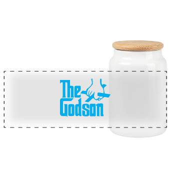 le Godson - Boîte à biscuits avec couvercle en bois - blanc - Devant