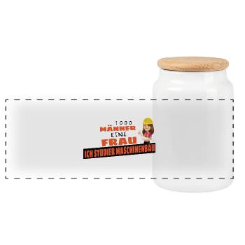Student Studieren Studium Prokrastination Geschenk - Panorama Keksdose mit Holzdeckel - Weiß - Vorne