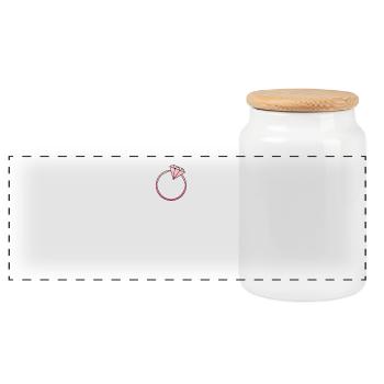 Off la mariée de mariage de marché disant idée cadeau - Boîte à biscuits avec couvercle en bois - blanc - Devant