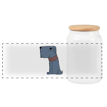Raphael Lartigues - Panoramic Cookie Jar with Wooden Lid - white - Front