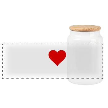 I love Carinthia shirt design - Panoramic Cookie Jar with Wooden Lid - white - Front