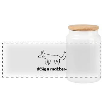 questions de conception - Boîte à biscuits avec couvercle en bois - blanc - Devant