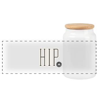 hip hop - Panorama Keksdose mit Holzdeckel - Weiß - Vorne