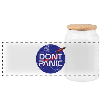 Dont Panic Universe Racers T-shirt - Panorama Keksdose mit Holzdeckel - Weiß - Vorne