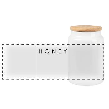 MIEL - Mon préféré - Boîte à biscuits avec couvercle en bois - blanc - Devant
