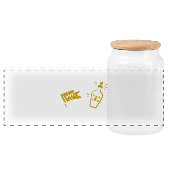 I Am the Reason Why Rum is Gone Gift - Panorama Keksdose mit Holzdeckel - Weiß - Vorne