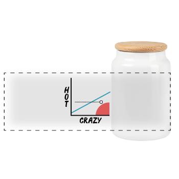 Crazy Hot Scale - Graphics - Graph - Barny - Panoramic Cookie Jar with Wooden Lid - white - Front