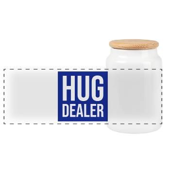 Hug Dealer - Panorama Keksdose mit Holzdeckel - Weiß - Vorne
