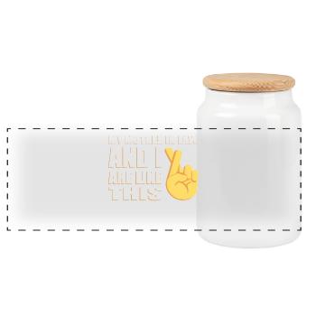 Cross fingers Mother-In-Law T-shirt - Boîte à biscuits avec couvercle en bois - blanc - Devant