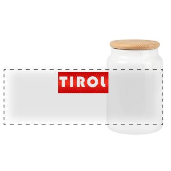 Tyrol - Boîte à biscuits avec couvercle en bois - blanc - Devant