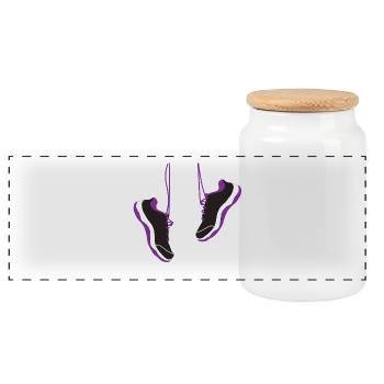 Cool Running Shoes Runner - Panorama Keksdose mit Holzdeckel - Weiß - Vorne
