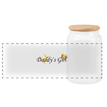 Daddys Girl - Panorama Keksdose mit Holzdeckel - Weiß - Vorne