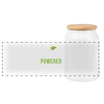 Vie végétalienne - Boîte à biscuits avec couvercle en bois - blanc - Devant
