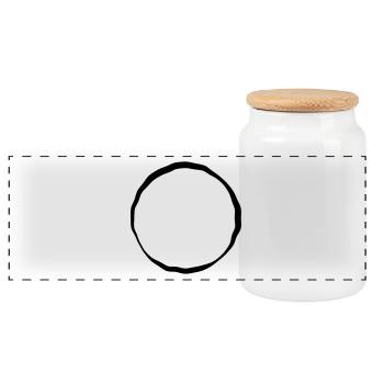 cercle de la vie - Boîte à biscuits avec couvercle en bois - blanc - Devant