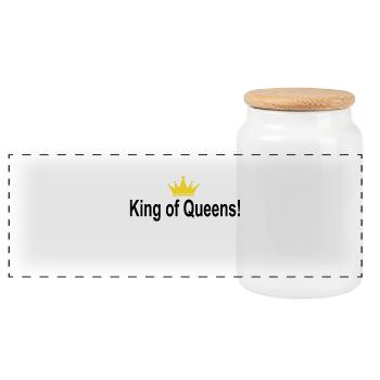 King of Queens T-Shirt - Panorama Keksdose mit Holzdeckel - Weiß - Vorne