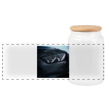 Lambo - Panorama Keksdose mit Holzdeckel - Weiß - Vorne