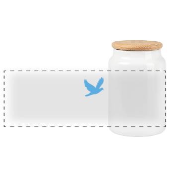 Japon Paix Colombe De La Paix - Boîte à biscuits avec couvercle en bois - blanc - Devant