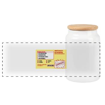 Avis d’insigne de travail Drôle de déclaration de maladie - Boîte à biscuits avec couvercle en bois - blanc - Devant