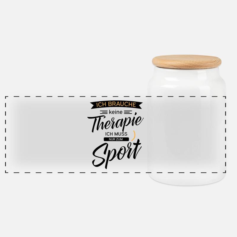Sport - Panorama Keksdose mit Holzdeckel - Weiß