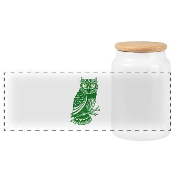 Waldeule - Boîte à biscuits avec couvercle en bois - blanc - Devant