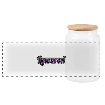 Logo low Magic Color - Panoramic Cookie Jar with Wooden Lid - white - Front