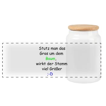 Tree saying | Great gift - Panoramic Cookie Jar with Wooden Lid - white - Front