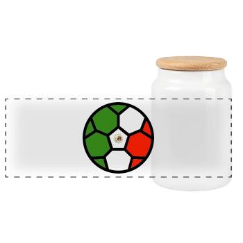  Drapeau Coupe du monde de Mexique - Boîte à biscuits avec couvercle en bois - blanc - Devant