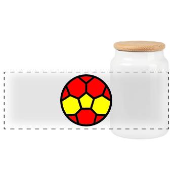  Drapeau Espagne Coupe du monde - Boîte à biscuits avec couvercle en bois - blanc - Devant