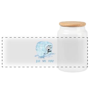 Ice see you! - Panorama Keksdose mit Holzdeckel - Weiß - Vorne