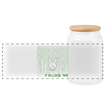 white rabbit - Panorama Keksdose mit Holzdeckel - Weiß - Vorne