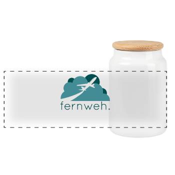 fernweh cadeau idée voyage - Boîte à biscuits avec couvercle en bois - blanc - Devant